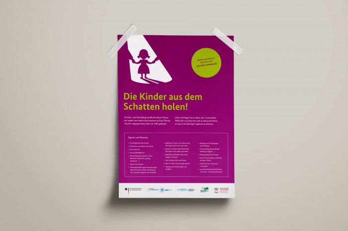 Kinder aus dem Schatten Plakatdesign Logodesign