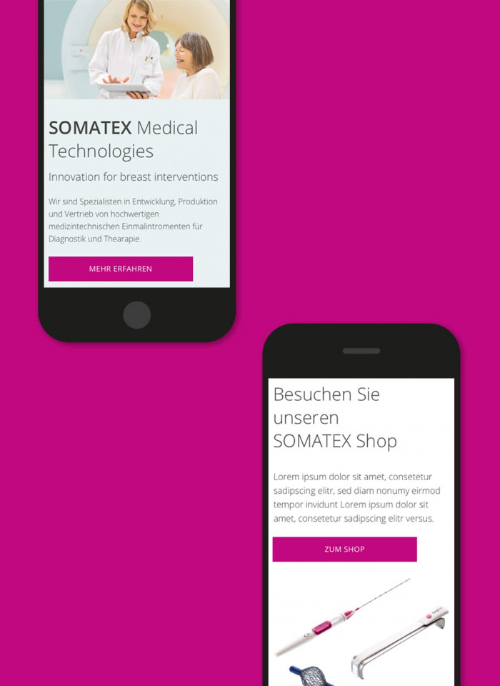 Somatex Responsive-Website Startseite