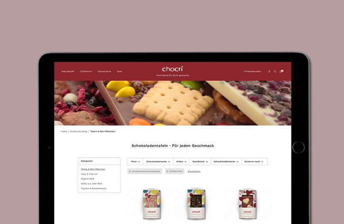 chocri Responsive Webdesign Onlineshop