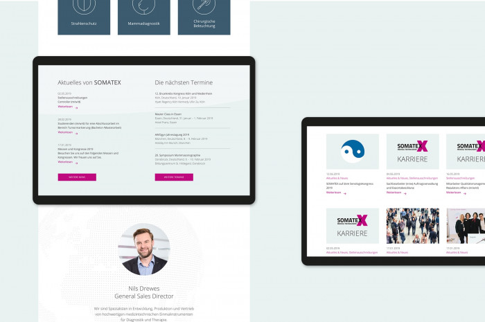 Somatex Corporate-Website Startseite