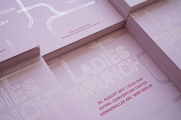 Ladies Lunch Einladung Print Typografie Heißfolienprägung